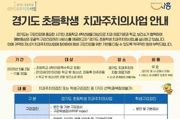 2025년 경기도 초등학생 치과주치의 사업 시행