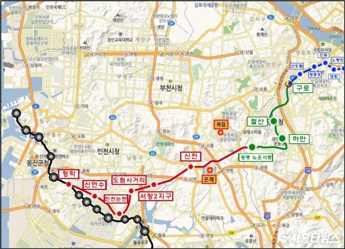 제2경인선 노선도