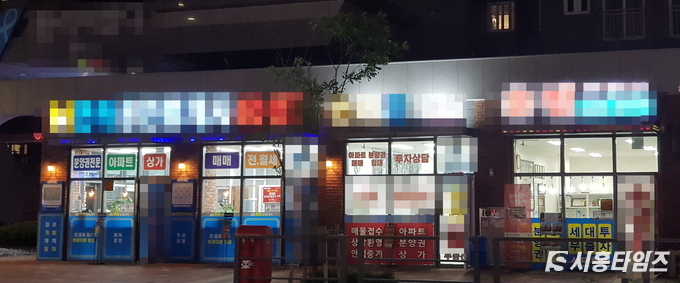 시장 침체로 관내 중개업소의 거래량은 반 토막 났다.
