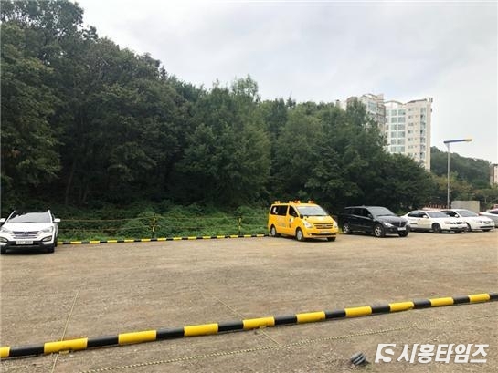 능곡동에 조성된 주차장 모습