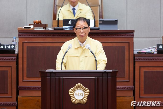 5분발언 중인 성훈창 시의원