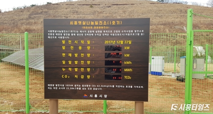 뒷방울배수지 태양광(햇살나눔) 전광판