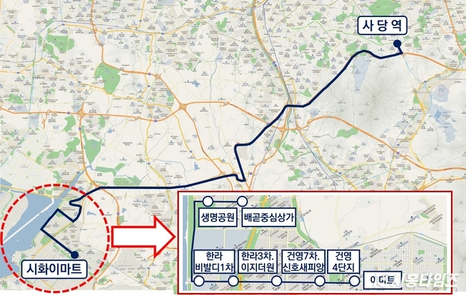 6502 광역버스 노선도